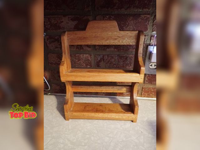 Lot 59-43565 - Vintage Solid Wood Spice Rack