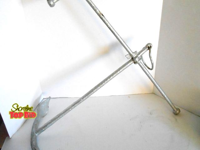 Lot 59-74312 - Vintage Large Metal Boat Anchor - Great decorative piece. Measures 23" X 21".