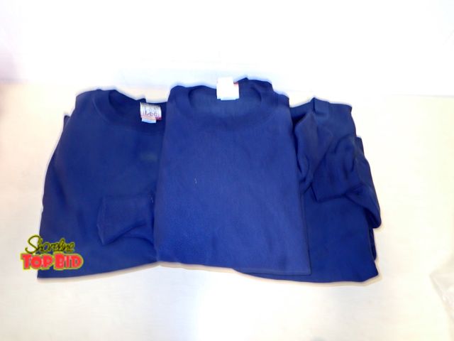 Lot 59-45105 - 3 New Old Stock Navy Blue Size Large Sweatshirts