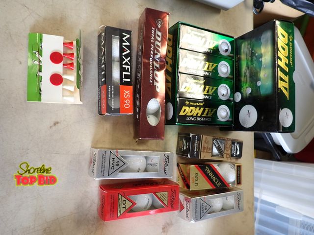 Lot 59-21245 - 11 Boxes of New Golf Balls, Various Brands &amp; Tees