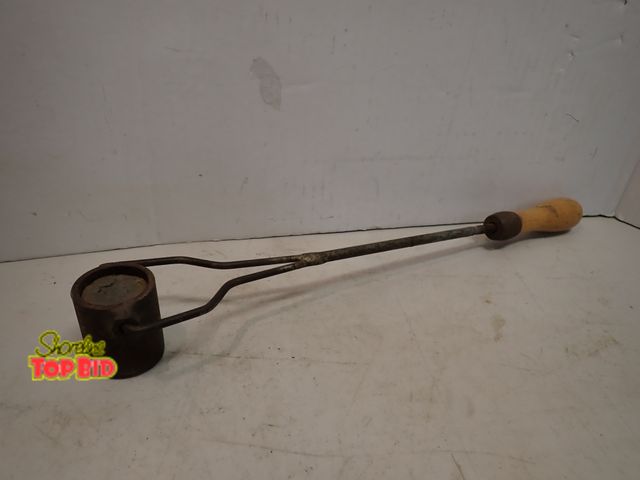Lot 59-14582 - Antique Cast Iron Lead Melting Ladle with Swivel/Hinged Pot, 1880-1950