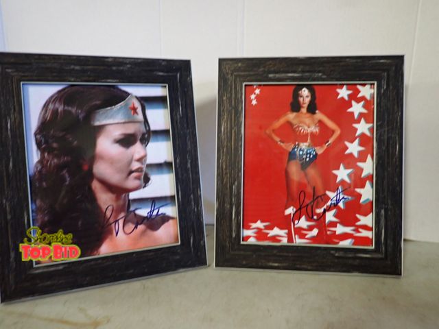 Lot 59-50089 - 2 Framed &amp; Signed Wonder Woman Pictures