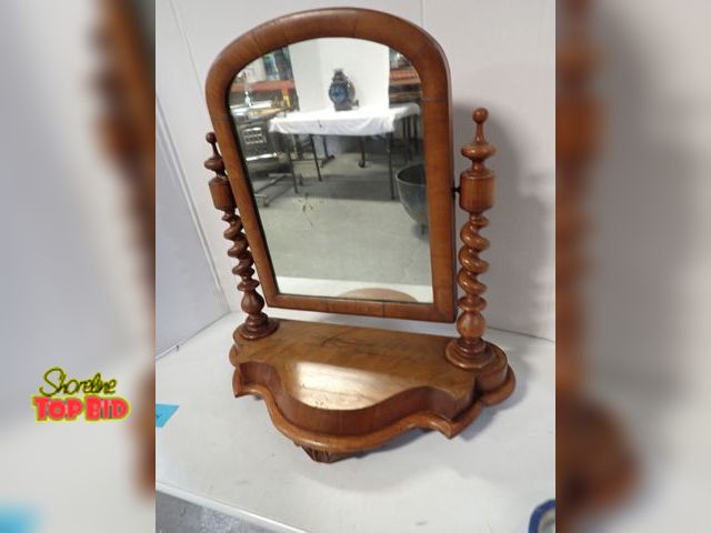 Lot 59-10274 - Antique Victorian Mahogany Dressing Table Mirror, Also Referred to as a Shaving Mirror or Psyche Mir...