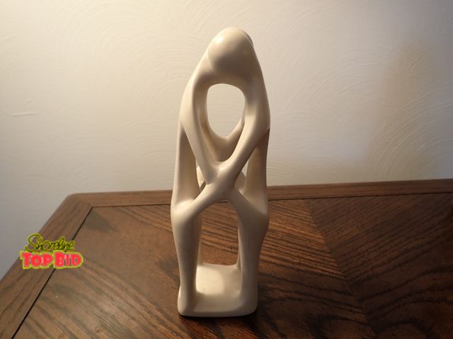 Lot 59-43053 - Kenya Soapstone Abstract Lovers Sculpture 8 1/3"