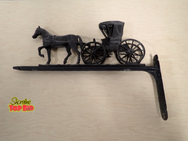 Lot 59-30357 - Vintage Horse Drawn Carriage Address Sign Black Metal