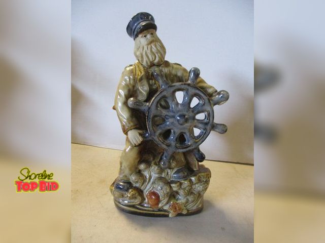 Lot 59-10050 - Vintage Glazed Pottery Stoneware Sea Captain Figurine