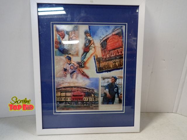 Lot 59-43397 - Framed Chicago Cubs Print 15" x 12"