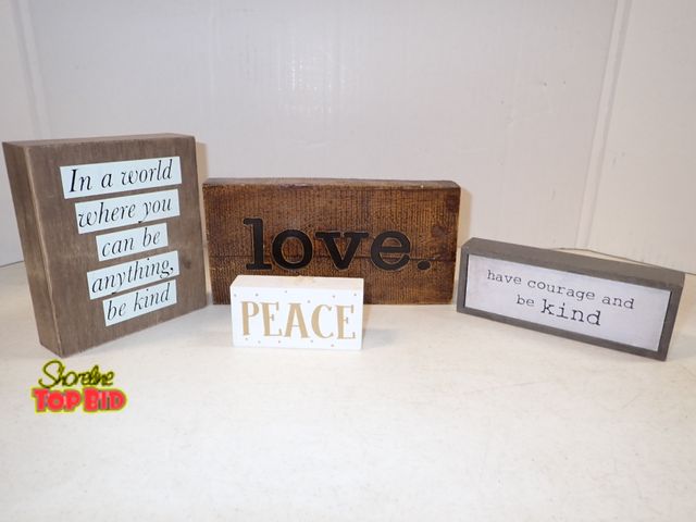 Lot 59-43620 - Decorative Wood Signs, Total 4