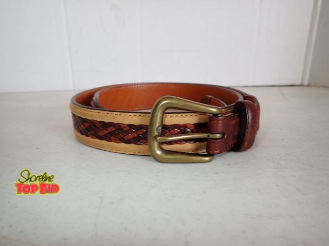 Lot 59-20028 - Beautiful Orvis All Leather Belt - can be either male/female - 36" with brass buckle - model #9G7X. ...