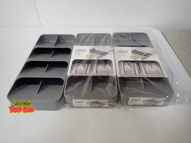 Lot 59-21017 - 3 Joseph Drawerstore Cutlery Organizers, Holds 48+ pieces in each organizer