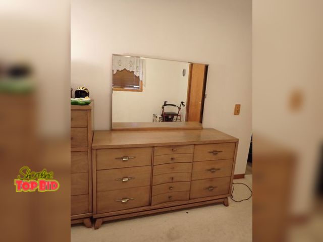 Lot 59-43301 - Mid-Century Mainline by Hooker Dresser with Mirror - Match to Lot 43287