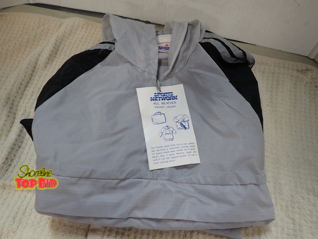 Lot 59-45173 - New Old Stock Sports Network Vintage from 1980s - 1990s Lightweight Hooded Windbreaker Jacket and Pa...