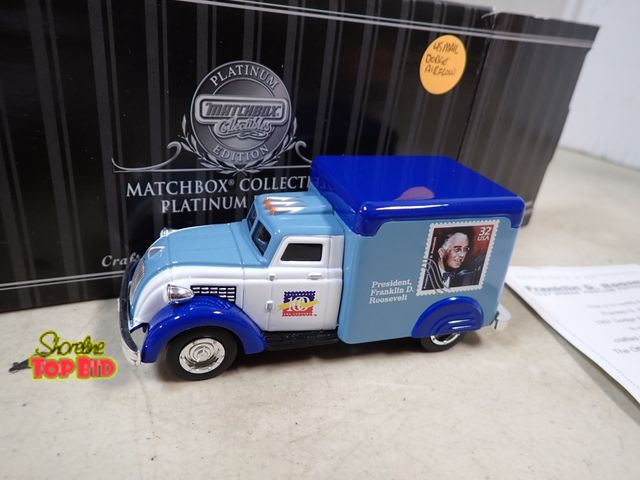 Lot 59-41745 - Matchbox die cast 1937 Franklin D. Roosevelt Dodge airflow postal truck