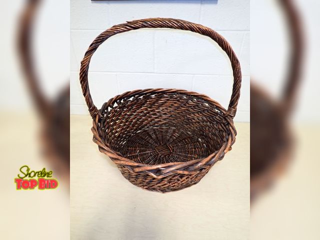 Lot 59-13073 - It's Huge!! Large Rattan Basket - Great for your Blankets, Books, or a Cute Little Christmas Surpris...