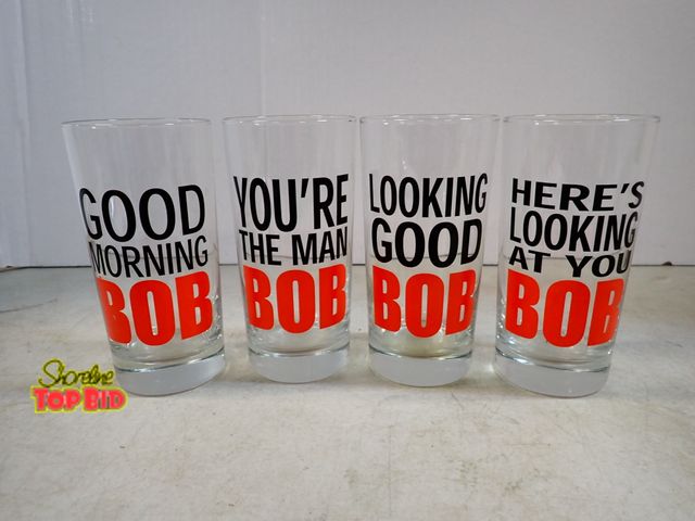 Lot 59-41777 - Set of 4 personalized beer glasses