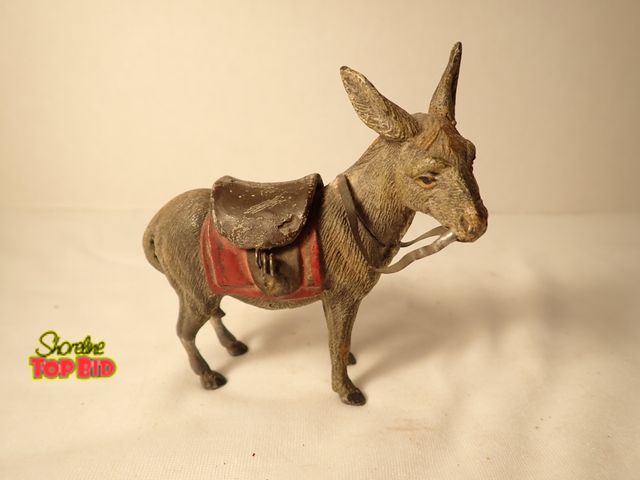 Lot 59-20071 - Antique German Cast Metal or Lead Alloy Donkey Penny Bank, 1900, 3.5" tall. Est. Value $150-$350