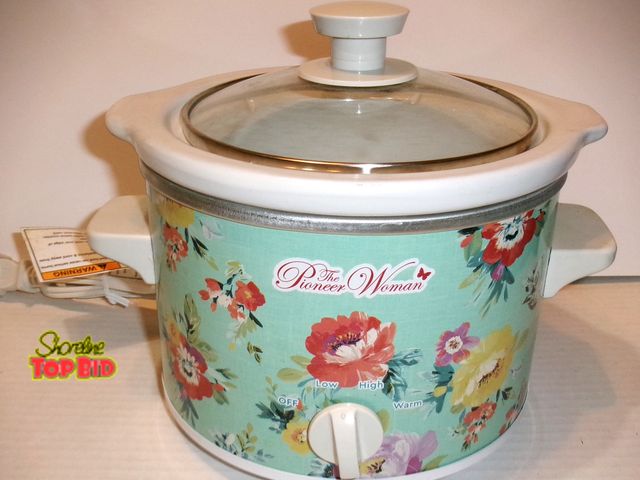 Lot 59-74472 - Pioneer Woman Sweet Romance 1.5-Quart Slow Cooker - Fully Functional