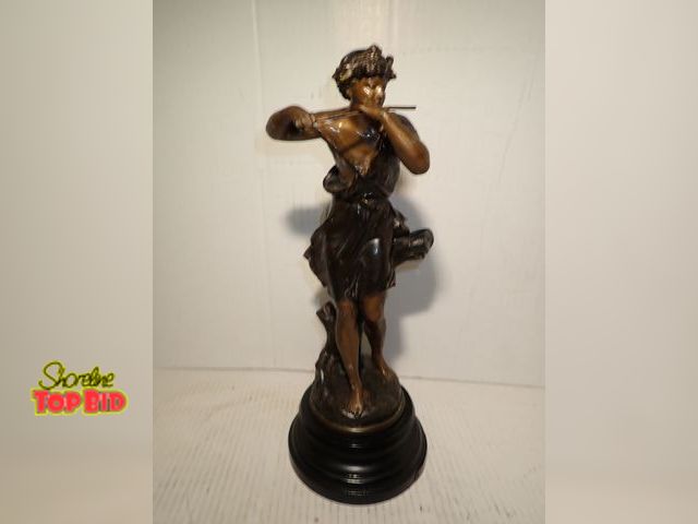 Lot 59-10155 - Antique French Spelter Sculpture 14" tall Foundry Mark