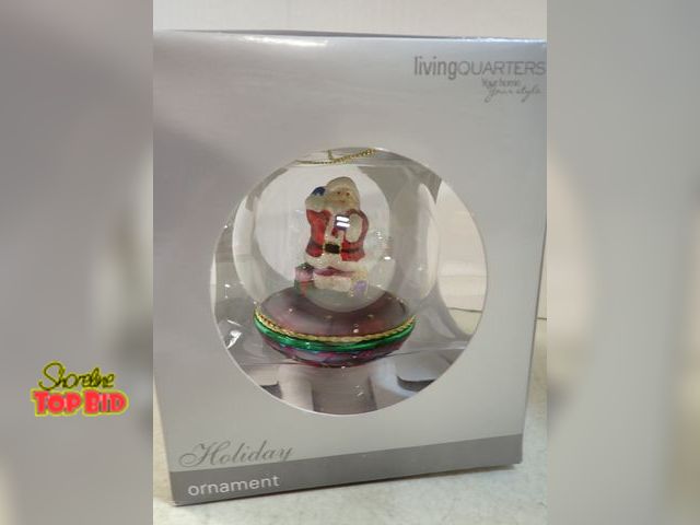 Lot 59-41635 - Living Quarters Santa holiday ornament new in box