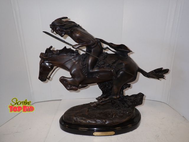 Lot 59-10006 - Signed, Frederic Remington Bronze Sculpture, Titled "The Cheyenne", Originally created by American A...