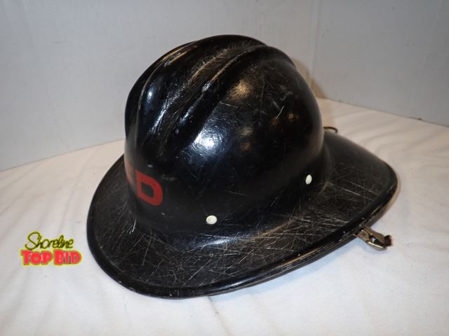 Lot 59-10244 - Vintage "Hard Boiled" Firefighter Helmet Late 1940s - 1960s