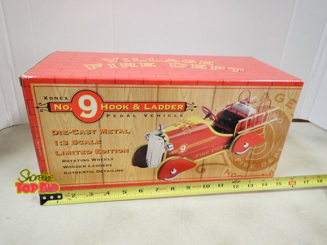 Lot 59-41184 - New Diecast 1:3 Scale No. 9 Hook &amp; Ladder Pedal Vehicle