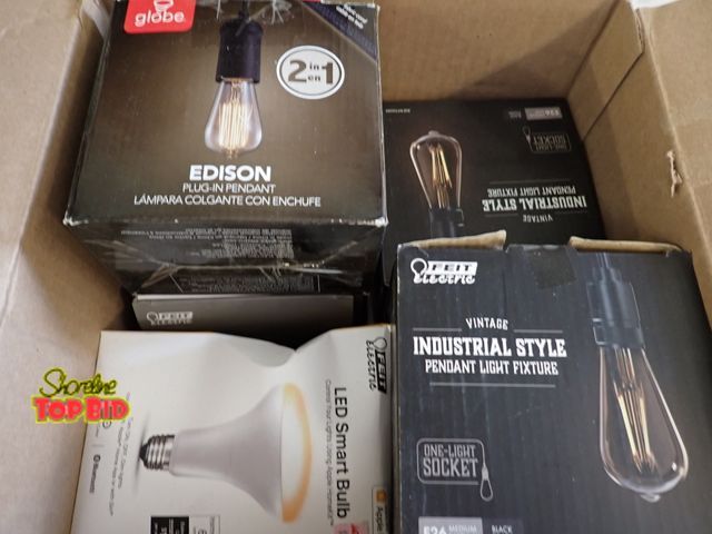 Lot 59-21112 - Medium Box. LED Misc. Light Bulbs. Benefits YMCA Camp Pendalouan