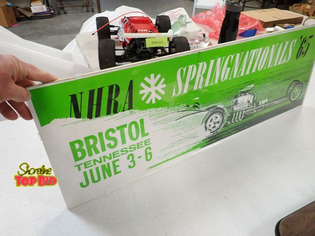 Lot 59-33337 - NHRA Sign Spring Nationals '65, 12" x 34 1/2"