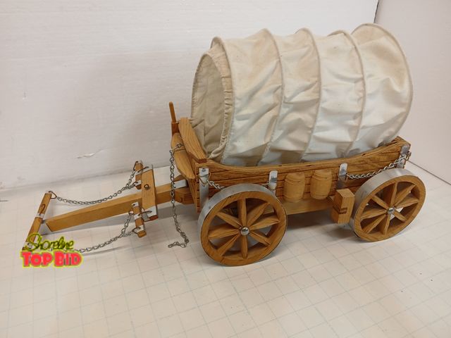 Lot 59-71029 - Vintage Wooden Conestoga Covered Wagon Western/ Country Decor