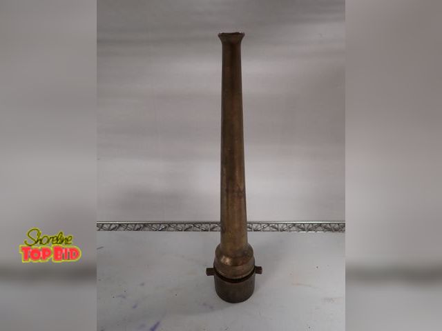 Lot 59-14176 - Antique Elkhart Brass Fire Hose Nozzle 14" long
