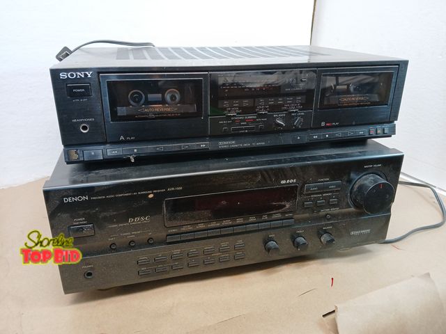 Lot 59-71020 - Denon Avr-1500 Reciever denon surround sound receiver avr-1500 parts &amp; Sony cassette parts