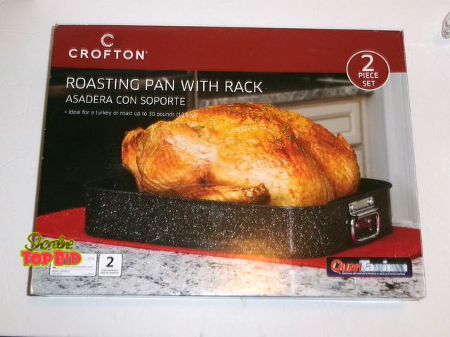 Lot 59-74526 - New Crofton 2 Piece Roasting Pan with Rack.