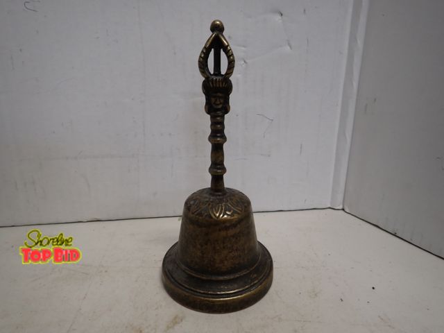 Lot 59-14399 - Bronze Tibetan Buddhist Ghanta, also known as Prayer Bell or Drilbu, Ceremonial Tool used for Variou...