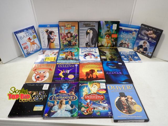 Lot 59-43380 - Children's DVD Movies - All CDs in Cases - Most Have Never Been Opened - Total 20