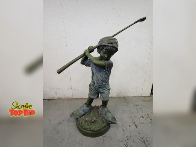 Lot 59-10118 - Signed, by Jim Davidson, Bronze Statue "Little Golfer", 46 1/2" tall. Estimated value $650.00 to $1,...