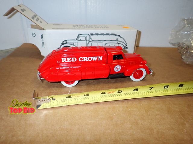 Lot 59-20045 - 1939 Airflow Tanker Bank 1/34 Scale Diecast Locking Coin Bank with Key, Mint Condition, Red Crown by...