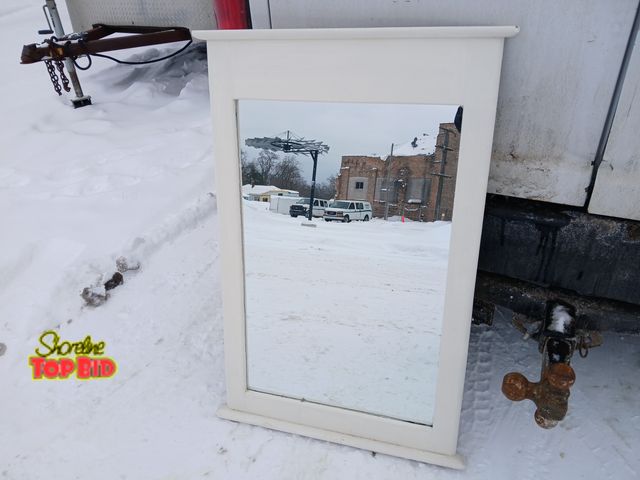Lot 59-71049 - Vintage wood wall mirror 41x24