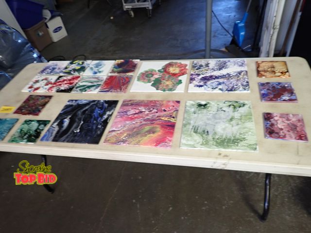 Lot 59-21493 - Ceramic Tile Abstract Design by Local Artist, Various Sizes