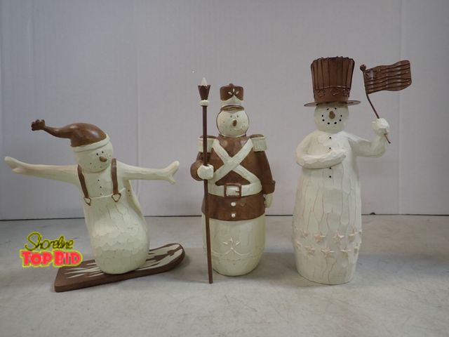 Lot 59-41776 - 3 FlurryVille snowman figurines