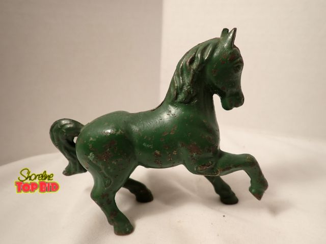 Lot 59-13106 - Cast Iron Prancing Horse Still Bank by Arcade 1920s - 1930s, Value $60 - $100, 5" long