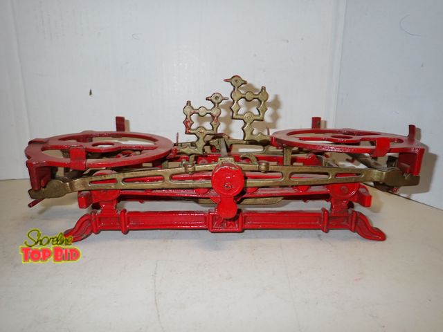 Lot 59-14298 - Antique Cast Iron Scale, Max Weight Approx. 4.4 pounds, Historical use were frequently used by Apoth...