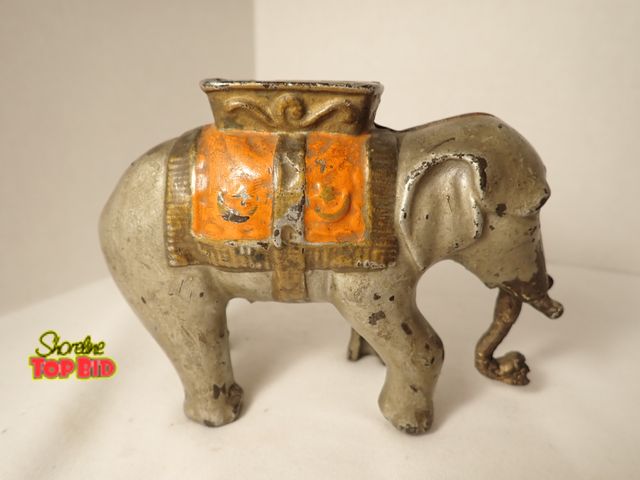 Lot 59-21264 - Antique Cast Iron Elephant Still Bank by A.C. Williams. Est. Value $40 - $100, 3 1/2" tall