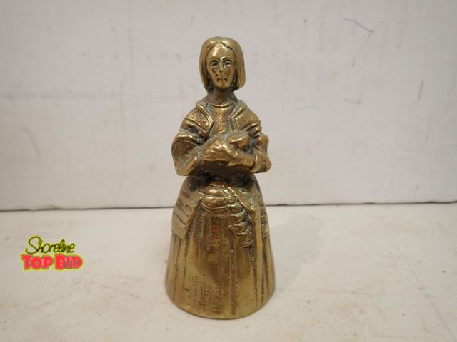Lot 59-14393 - Vintage Brass Bell "Lady Bell" from England 4" tall