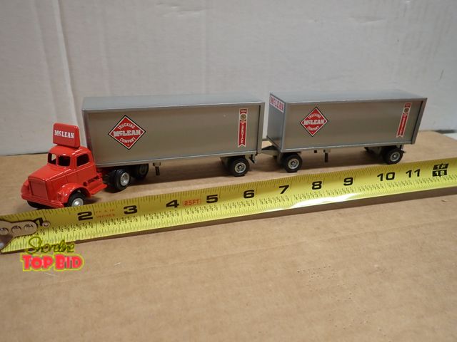 Lot 59-24129 - Winross McLean Trucking Co. Tractor &amp; 2 Connected Trailers 1/64 Scale, Mint Condition Diecast 13...