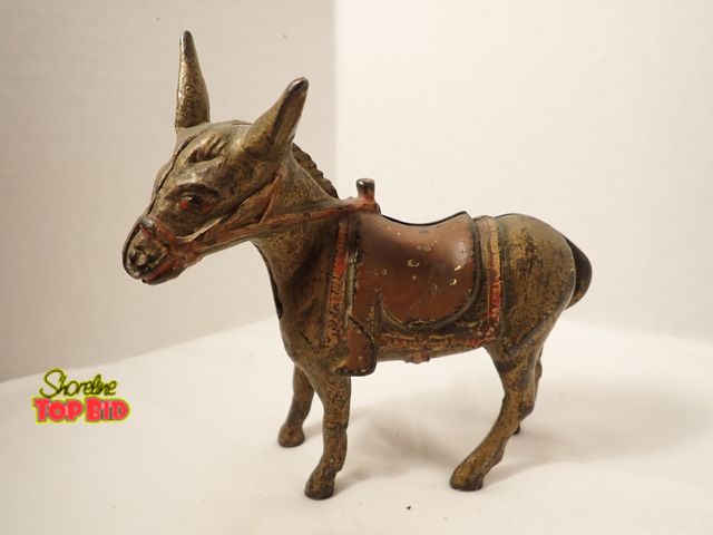 Lot 59-13112 - Antique Cast Iron Donkey Still Bank by A.C. Williams, Early 20th Century, 4.5 - 5" long, Value $55 -...