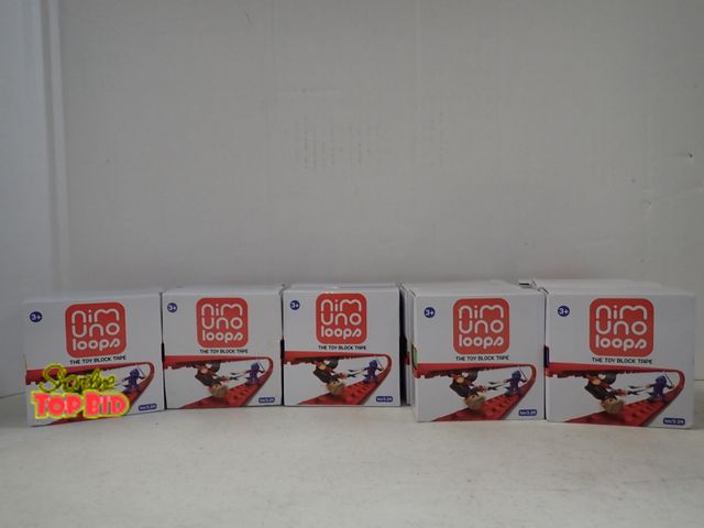 Lot 59-43374 - 12 Boxes of Nimuno Loops Lego Tape - Full Boxes with Storage Container