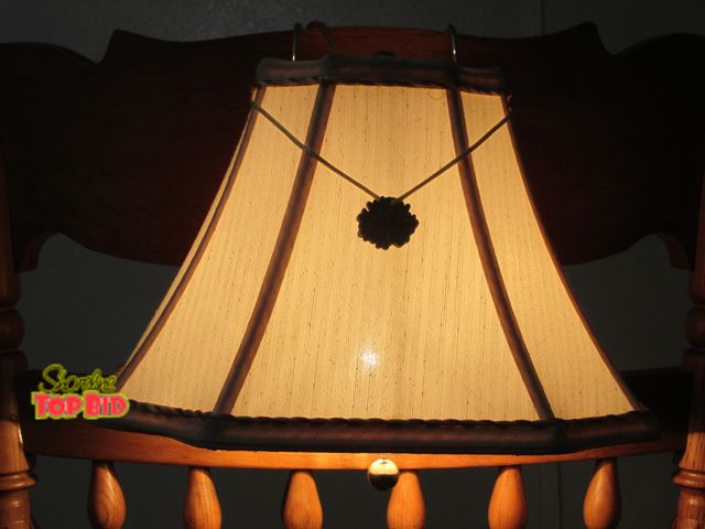 Lot 59-10134 - Lamp for hooking over the headboard of a bed.  Looks good, cloth shade, takes regular screw in size ...