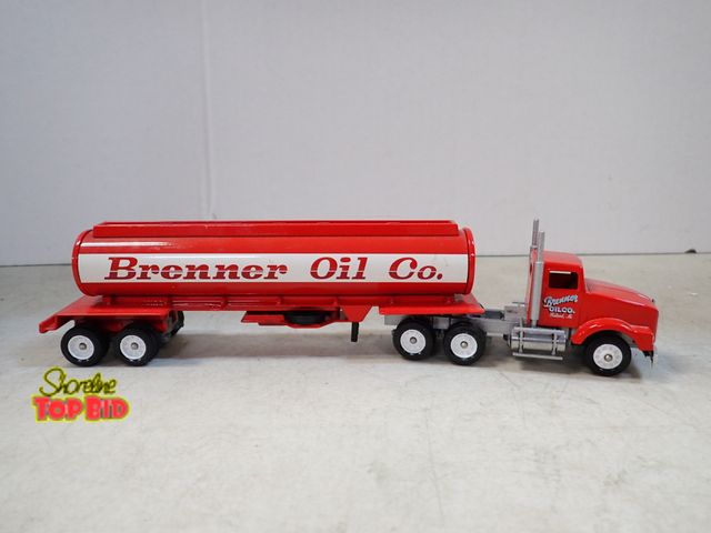 Lot 59-41529 - Diecast Brenner Oil Co. Toy Tanker Truck 10" long