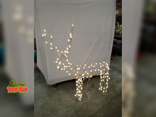 Lot 59-21544 - Animated 3-D Wire Standing Buck, Lighted, Working Condition