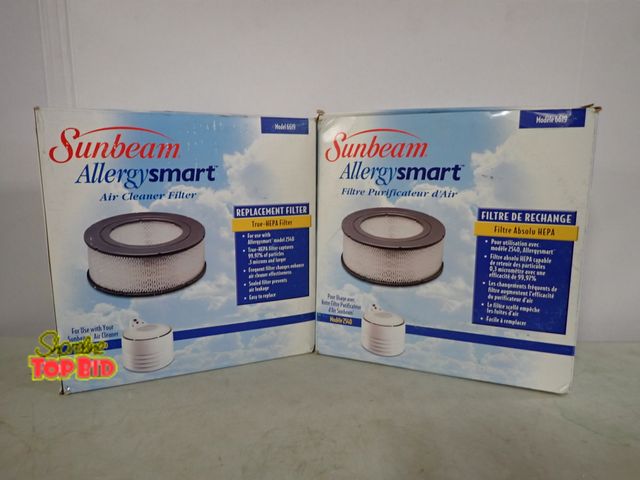Lot 59-33540 - A New Sunbeam Allergy Smart Filters Model #6619, Use for your Sunbeam Air Cleaner Model #2540